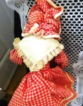 aa bed doll red check bk